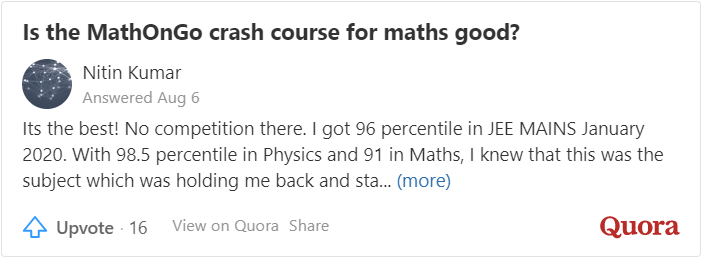 JEE Main 2021 Question Solving Batch for Math | Score 99+ Percentile ...